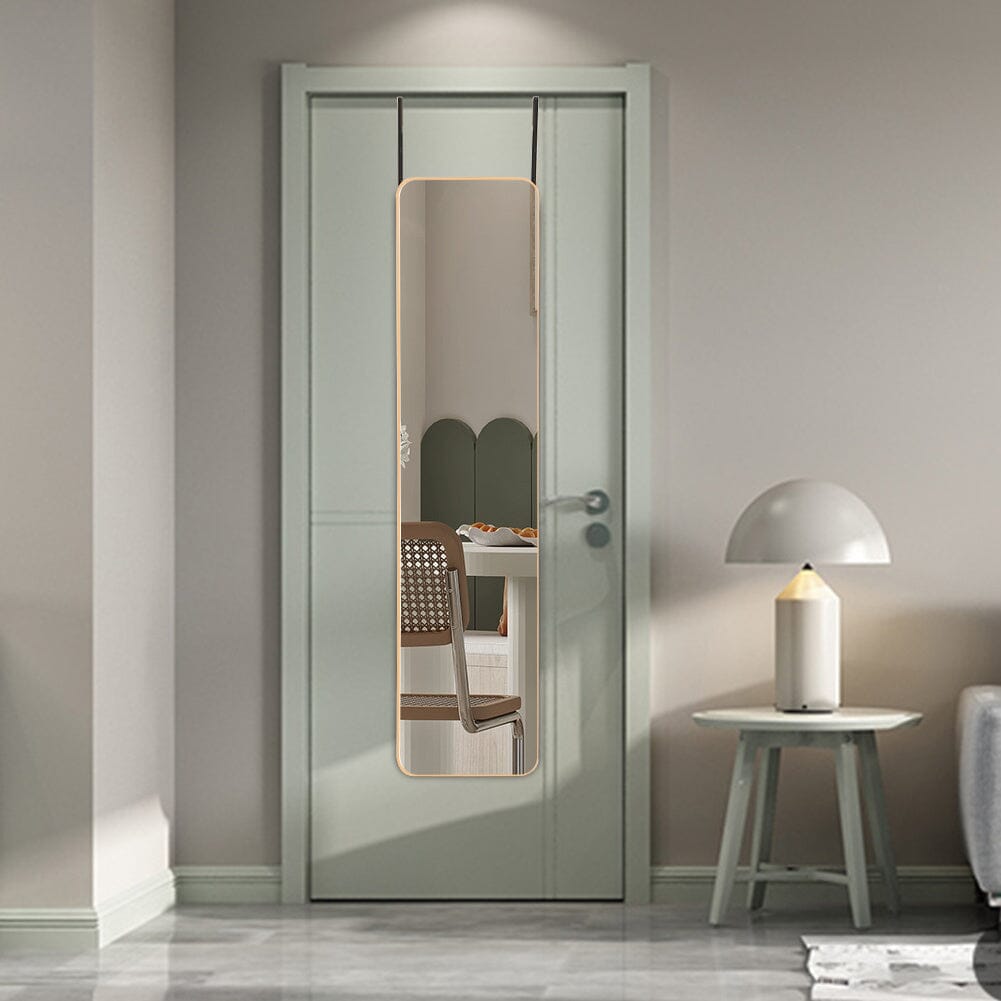 Full Length Mirror with Rounded Corners Door Hanging Living and Home