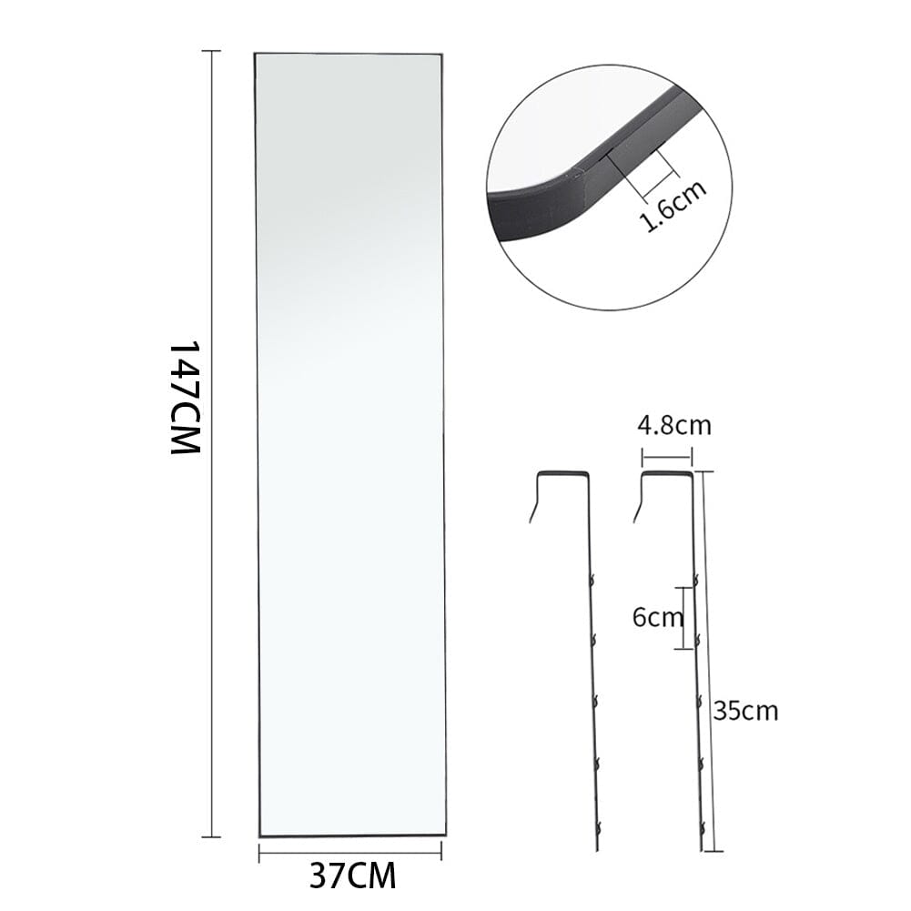Metal Frame Over the Door Full Length Mirror Living and Home