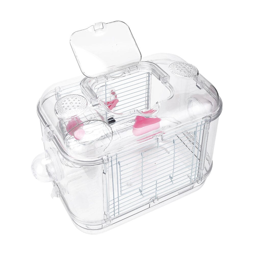 Portable Transparent Hamster Cage Living and Home