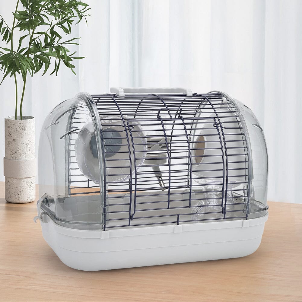 Crystal View Hamster Cage with Silent Exercise Wheel & Accessories Living and Home