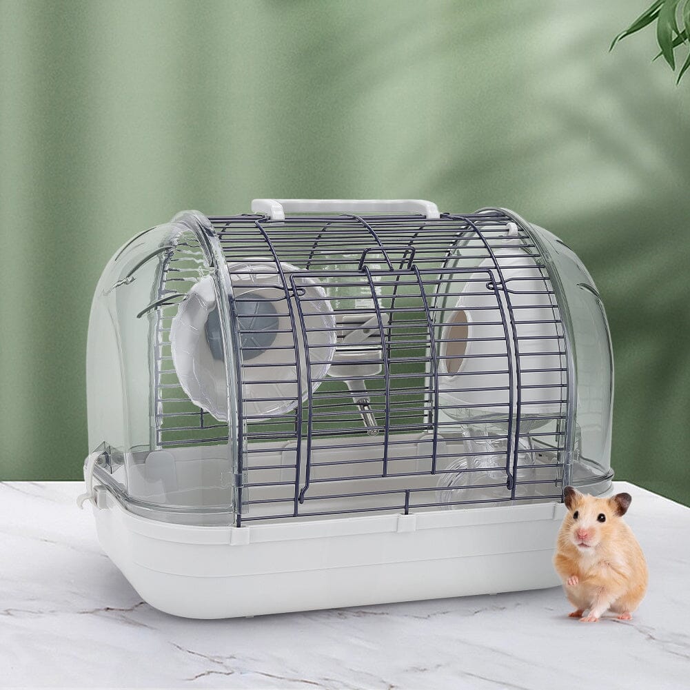 Crystal View Hamster Cage with Silent Exercise Wheel & Accessories Living and Home