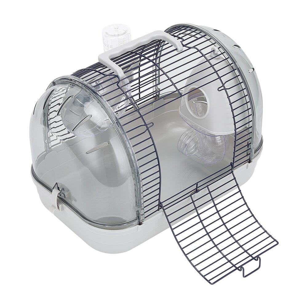 Crystal View Hamster Cage with Silent Exercise Wheel & Accessories Living and Home