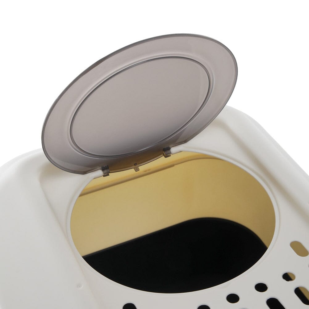 Large Hooded Top Entry Cat Litter Box with Scoop Living and Home
