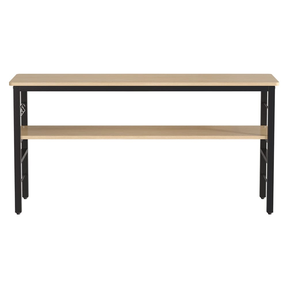 2-Tier Microwave Stand Shelf Kitchen Organizer with Hooks Kitchen Shelves Living and Home