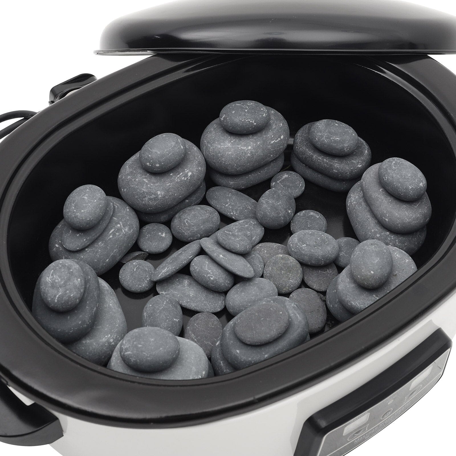 Basalt Massage Stone and Stainless Steel Heater Set for Spa Massage Stones Living and Home