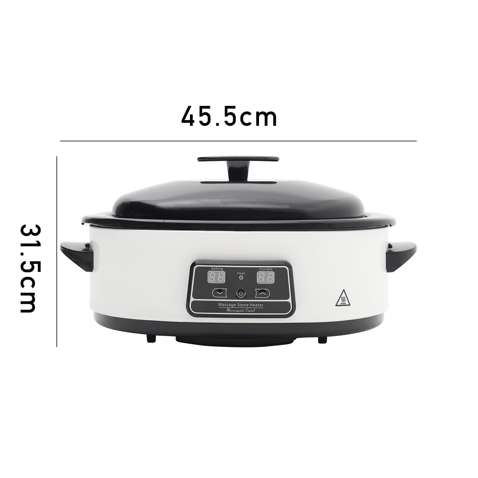Basalt Massage Stone and Stainless Steel Heater Set for Spa Massage Stones Living and Home