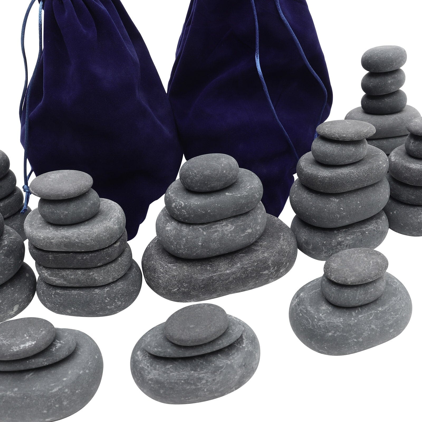 Basalt Massage Stone and Stainless Steel Heater Set for Spa Massage Stones Living and Home
