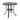 Black Cast Aluminum Round Patio Dining Table with Umbrella Hole Garden Dining Tables Living and Home