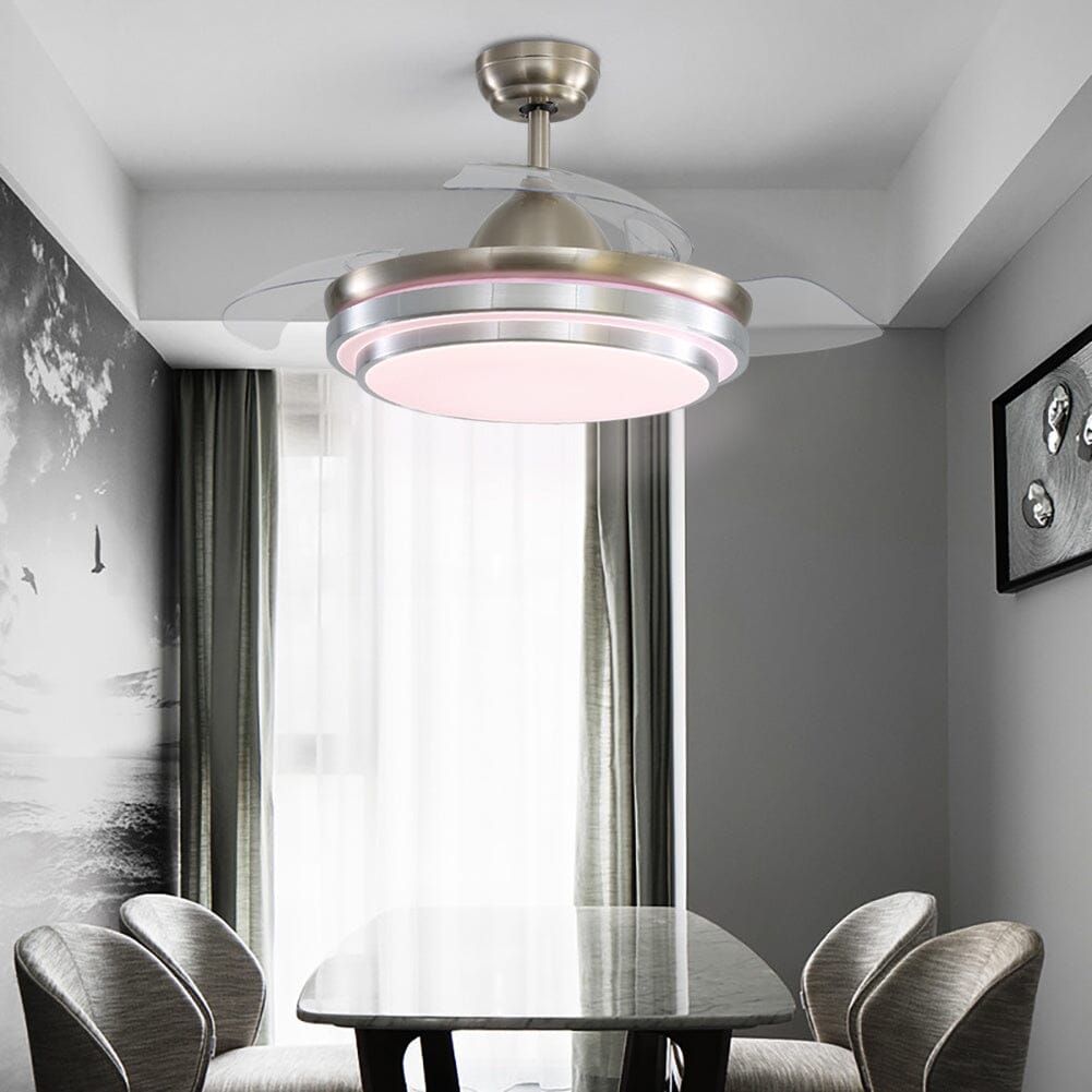 42inch Retractable Ceiling Fan Light Lamp W/Remote Control Ceiling Fans Living and Home