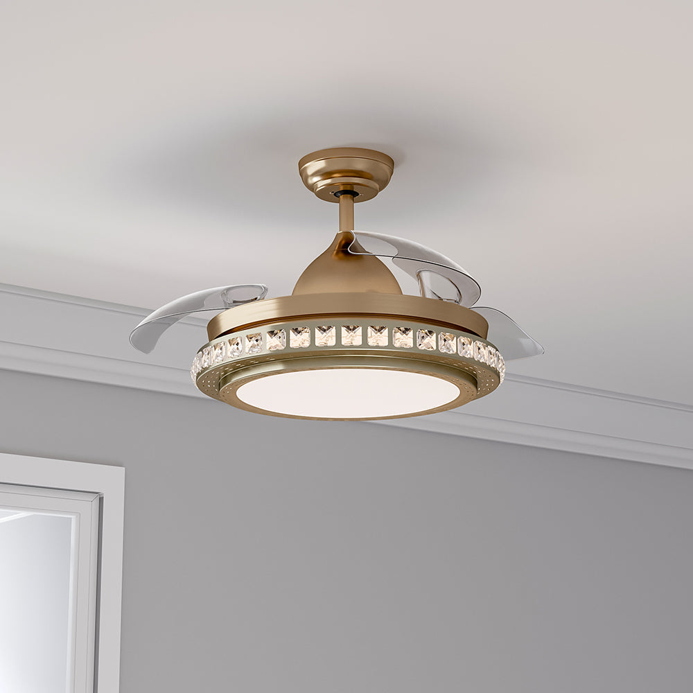 42inch Retractable Ceiling Fan Light Lamp W/Remote Control Ceiling Lights Living and Home