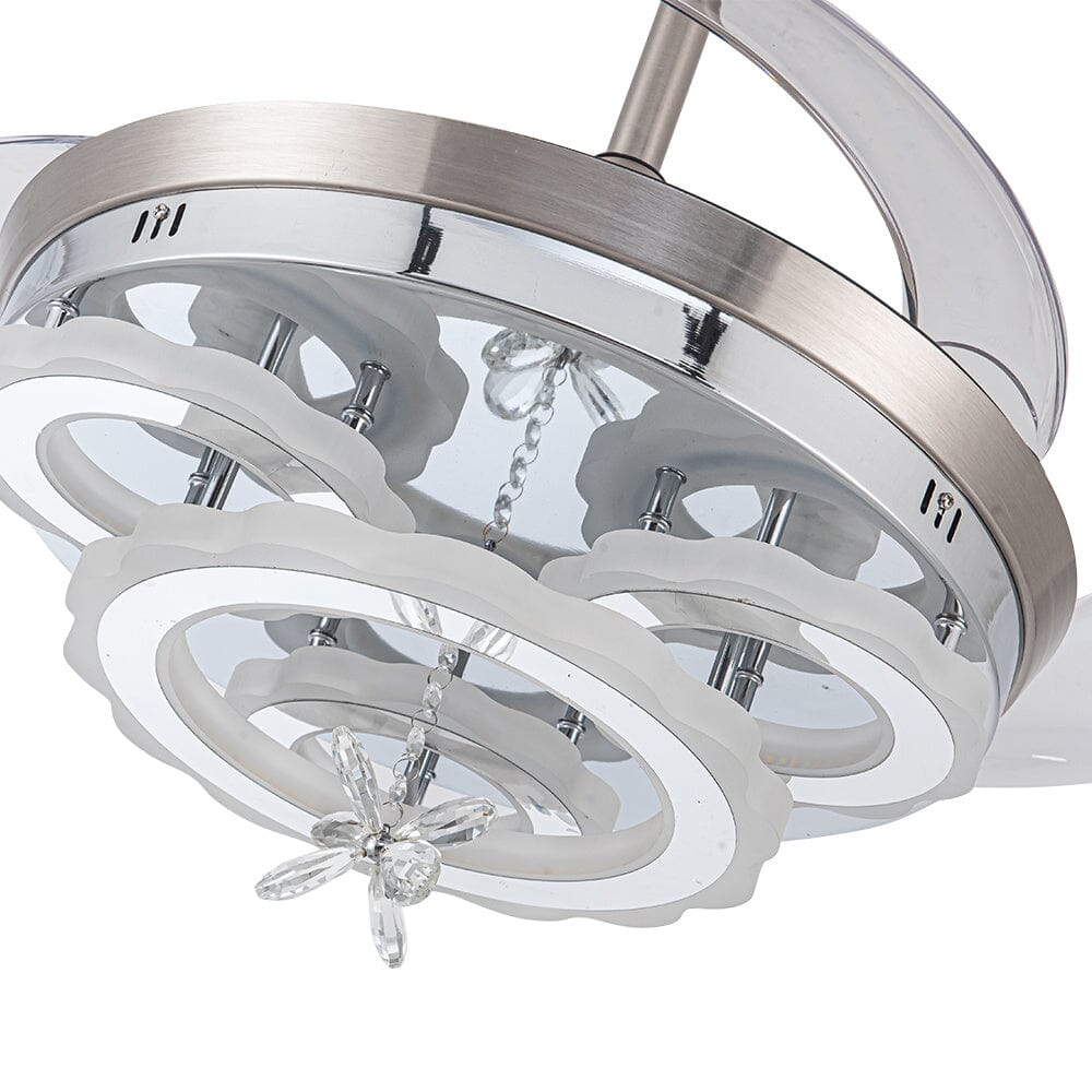 3 Light Changing Acrylic Ceiling Fan for Bedroom Living Room Ceiling Fans Living and Home