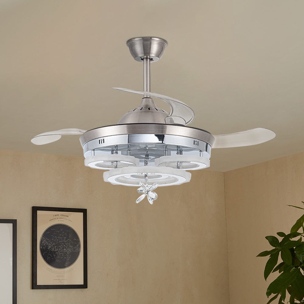 3 Light Changing Acrylic Ceiling Fan for Bedroom Living Room Ceiling Fans Living and Home