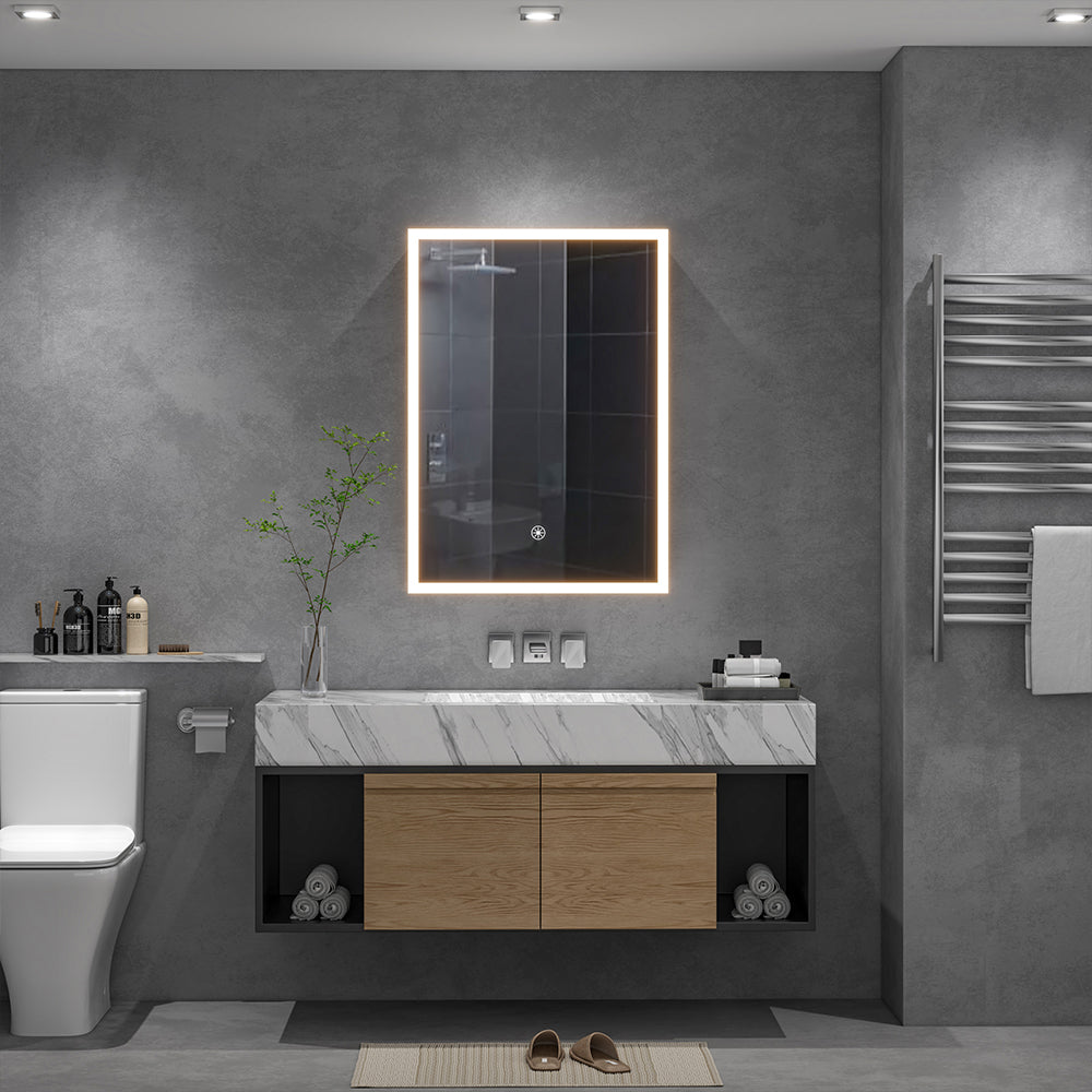 LED Bathroom Mirror Rectangular Wall Mount Mirror Cabinet Bathroom Mirror Cabinets Living and Home