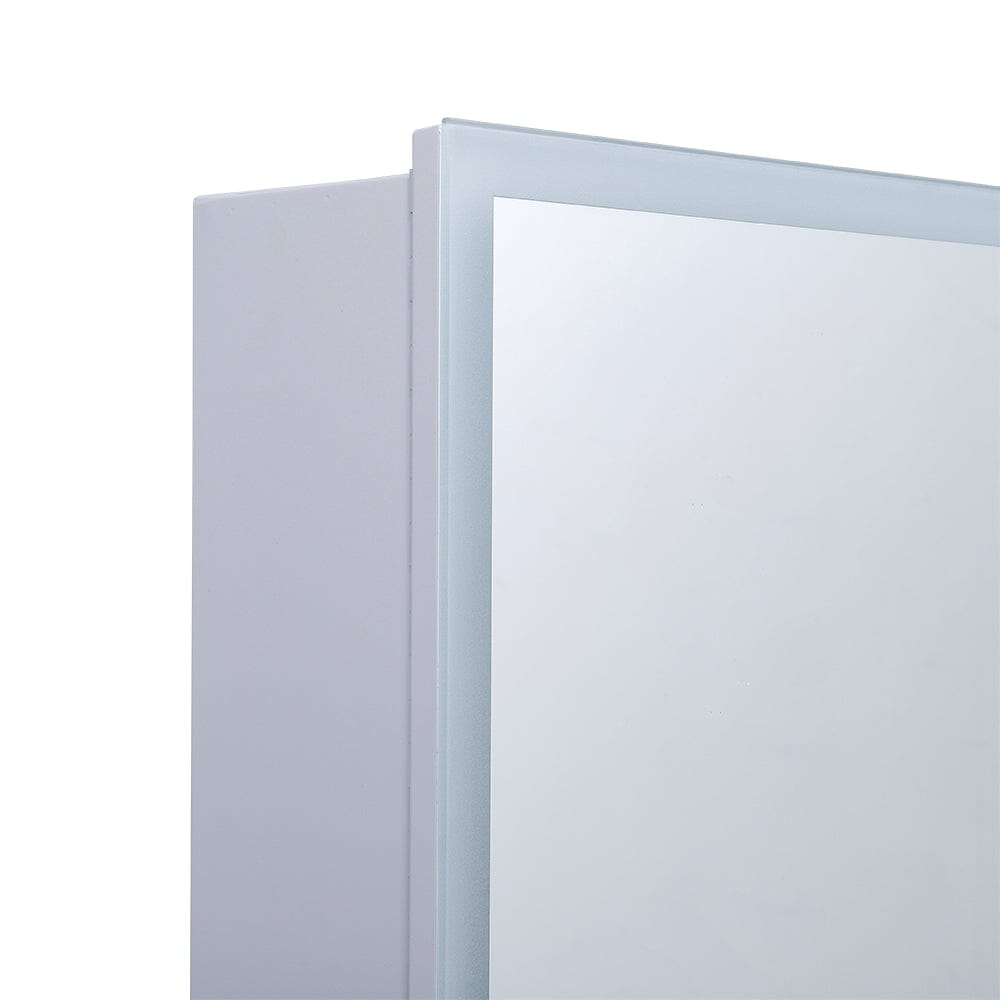 65cm Wide Elegant Double Door Bathroom Mirror LED Frameless Mirror Cabinet Bathroom Mirror Cabinets Living and Home