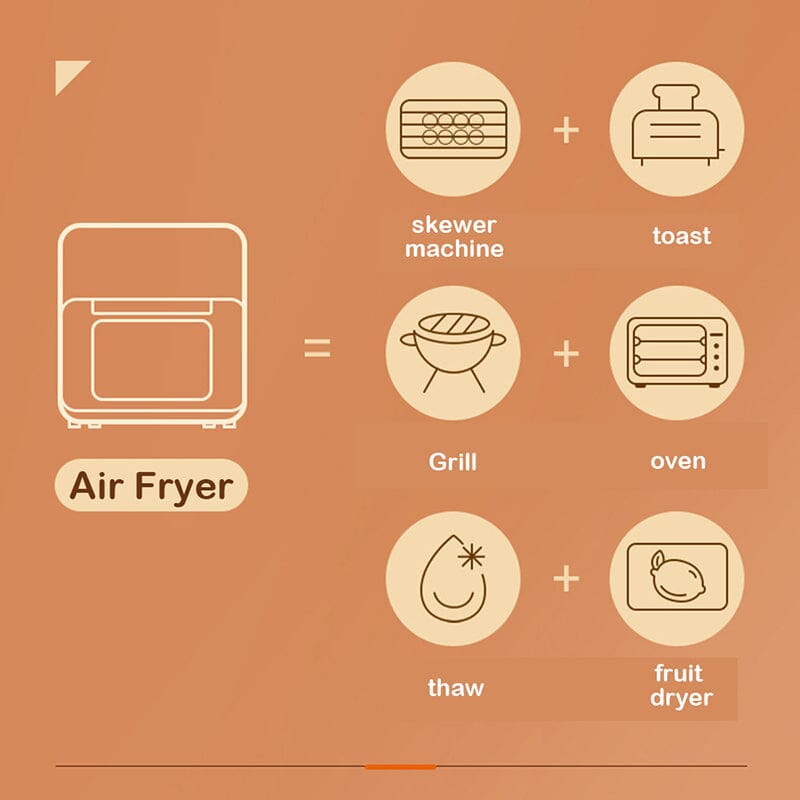 11L Large Kitchen Air Fryer with Visible Front Window Air Fryers Living and Home