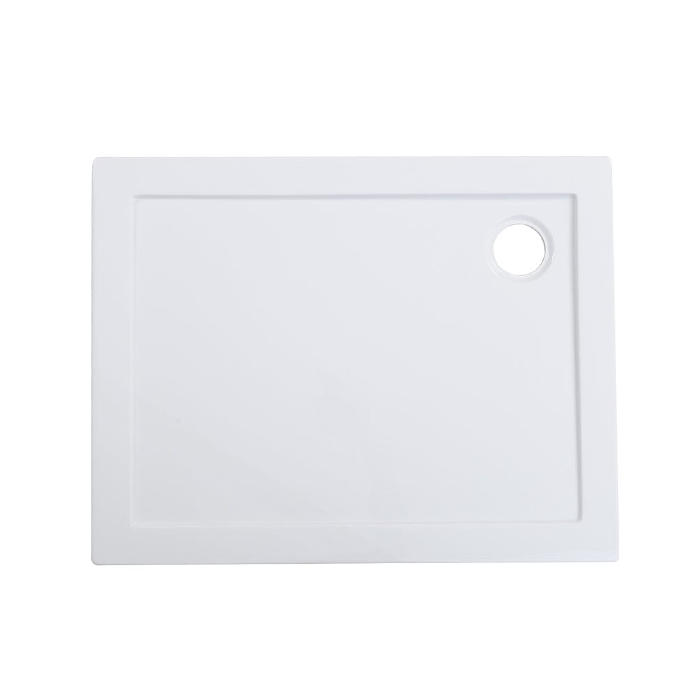 Livingandhome 900x700mm Rectangular Shower Tray White, DM0405DM0423 Living and Home