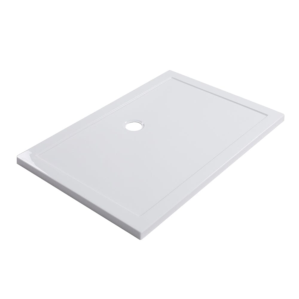 Livingandhome 900x700mm Rectangular Shower Tray White, DM0405DM0423 Living and Home