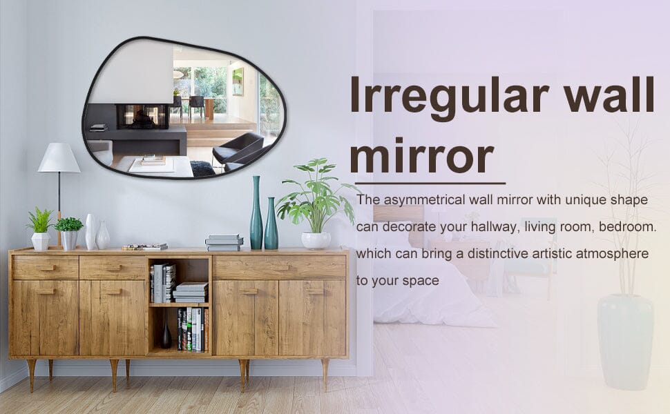 Irregular Wall Mirror Decorative Metal Framed Mirror Wall Mirrors Living and Home
