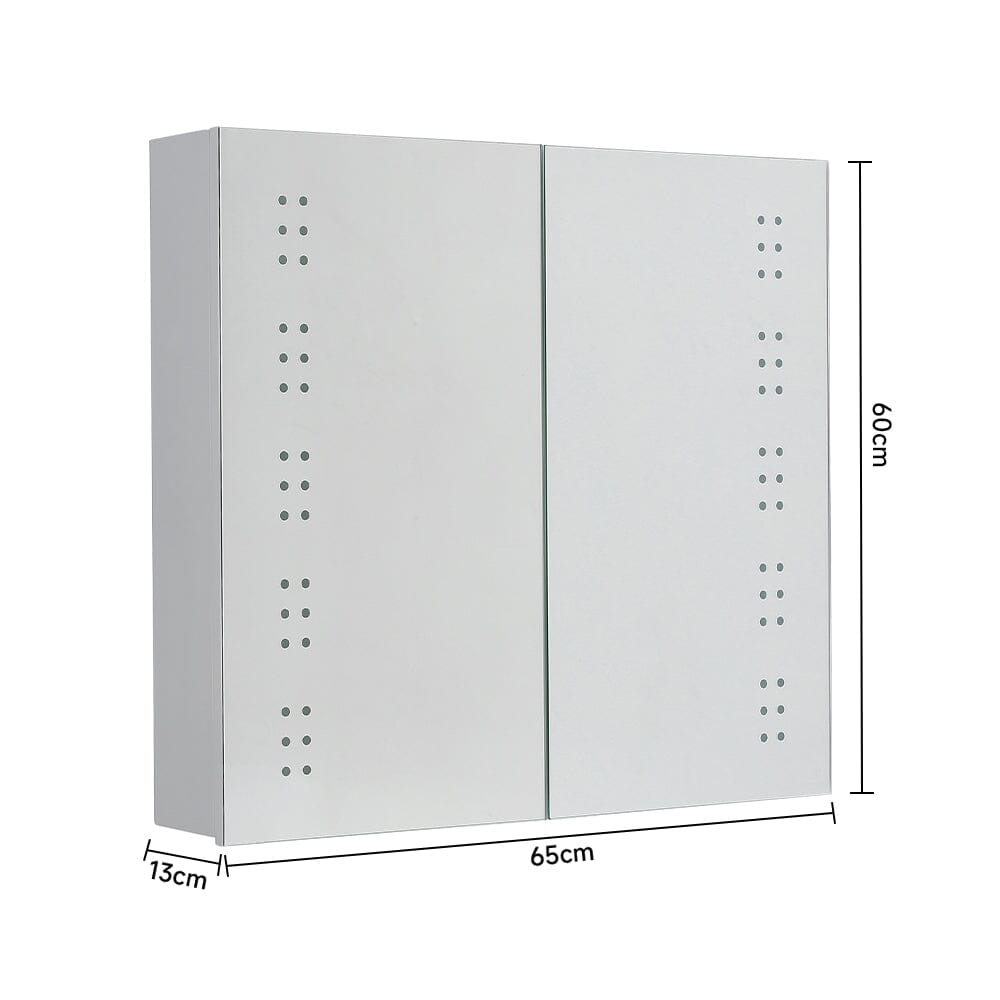 Frameless Double Door LED Bathroom Mirror Cabinet Bathroom Mirror Cabinets Living and Home
