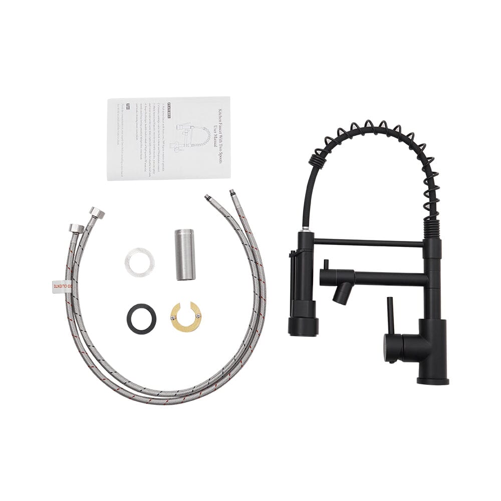Stainless Steel Kitchen Faucet with Pull Down Spring Spout and Pot Filler Kitchen Taps Living and Home
