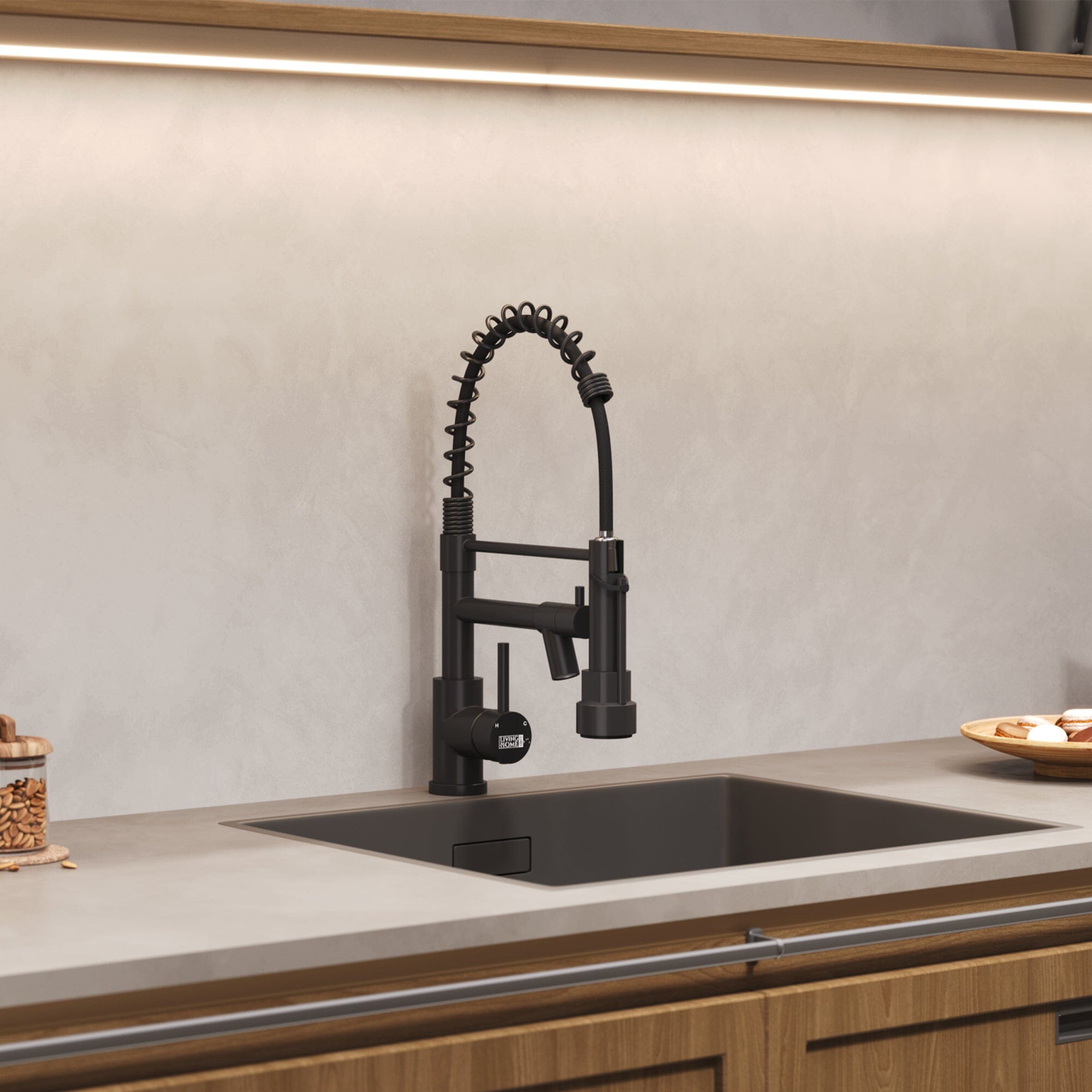 Stainless Steel Kitchen Faucet with Pull Down Spring Spout and Pot Filler Kitchen Taps Living and Home