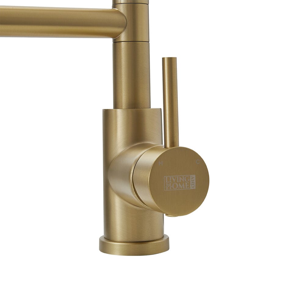 Stainless Steel Kitchen Faucet with Pull Down Spring Spout and Pot Filler Kitchen Taps Living and Home