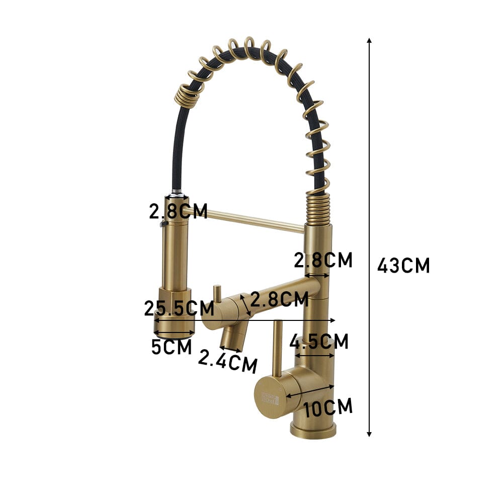 Stainless Steel Kitchen Faucet with Pull Down Spring Spout and Pot Filler Kitchen Taps Living and Home