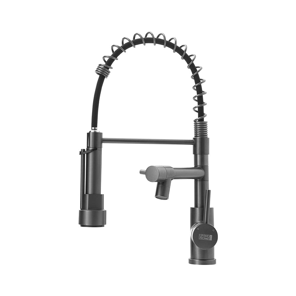 Stainless Steel Kitchen Faucet with Pull Down Spring Spout and Pot Filler Kitchen Taps Living and Home