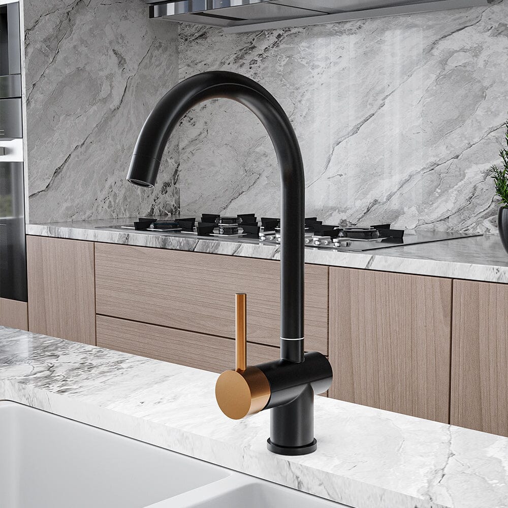 Black High Quality Single Handle Kitchen Bar Faucet Kitchen Taps Living and Home