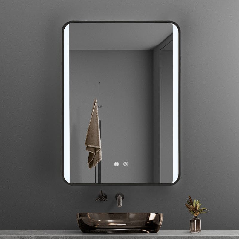 Framed Retangular LED Light Bathroom Vanity Mirror Bathroom Mirror Cabinets Living and Home