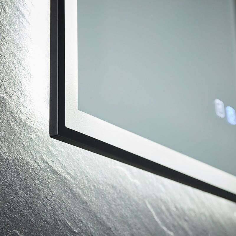 Rectangular 50x70cm Anti-fog Bathroom Vanity Mirror with Touch Lighting Bathroom Mirrors Living and Home