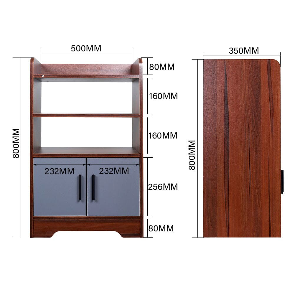 80cm H Contemporary Wooden Sideboard Cabinet with Open Storage Cabinets Living and Home