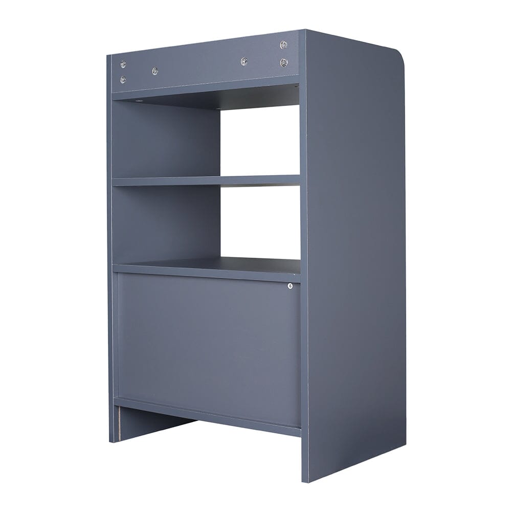 80cm H Contemporary Wooden Sideboard Cabinet with Open Storage Cabinets Living and Home