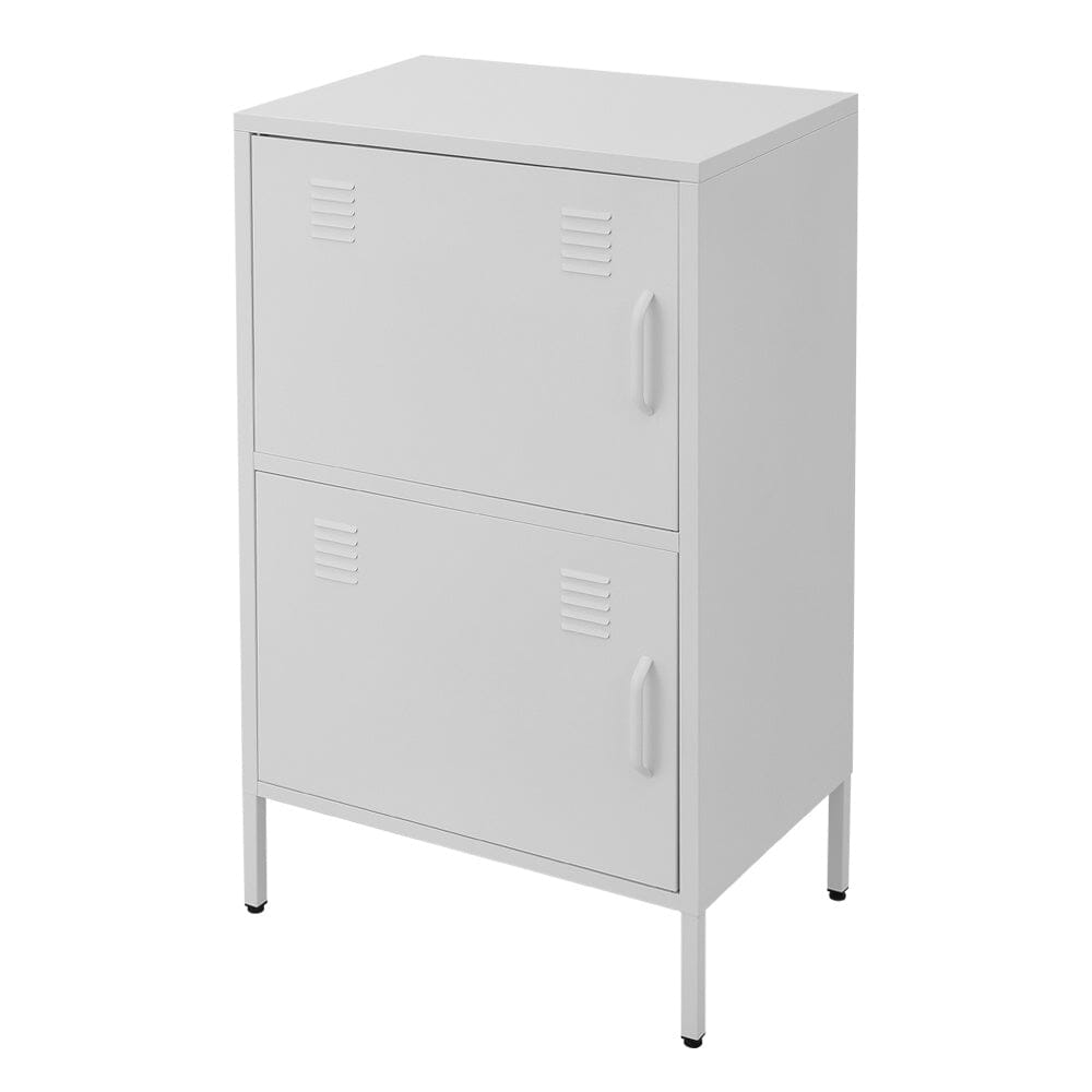 Sleek White Two-Door File Cabinet for Modern Storage Solutions Living and Home