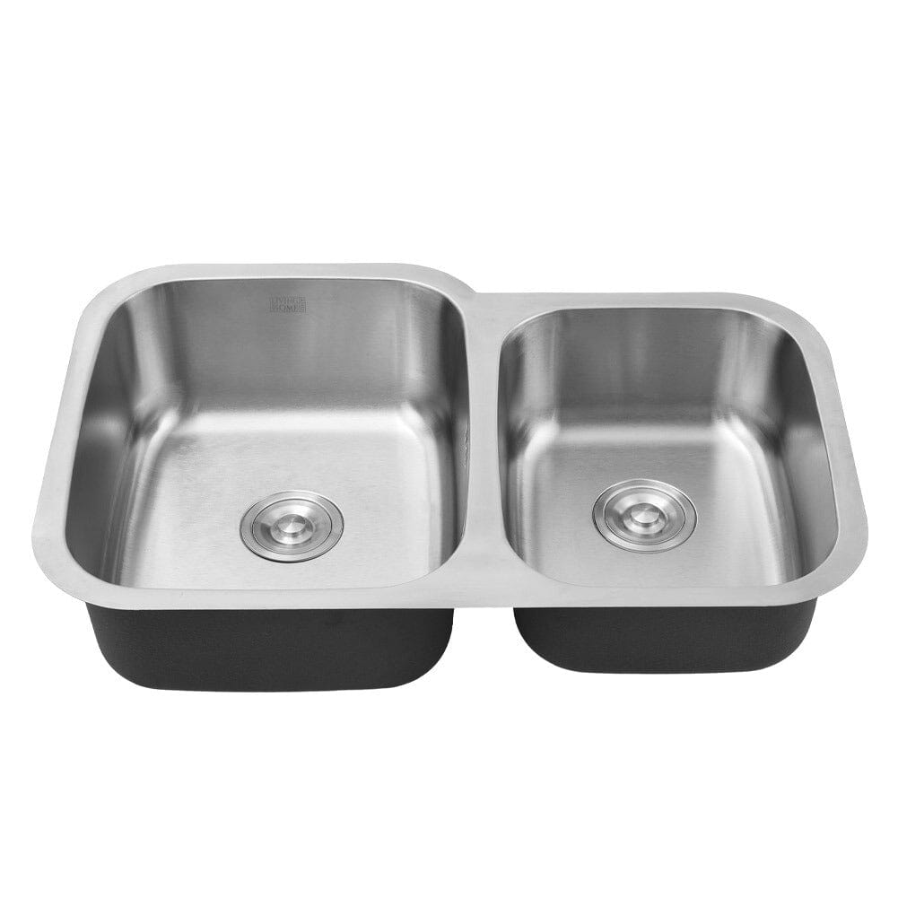 Built-In Stainless Steel Double Kitchen Sink Living and Home