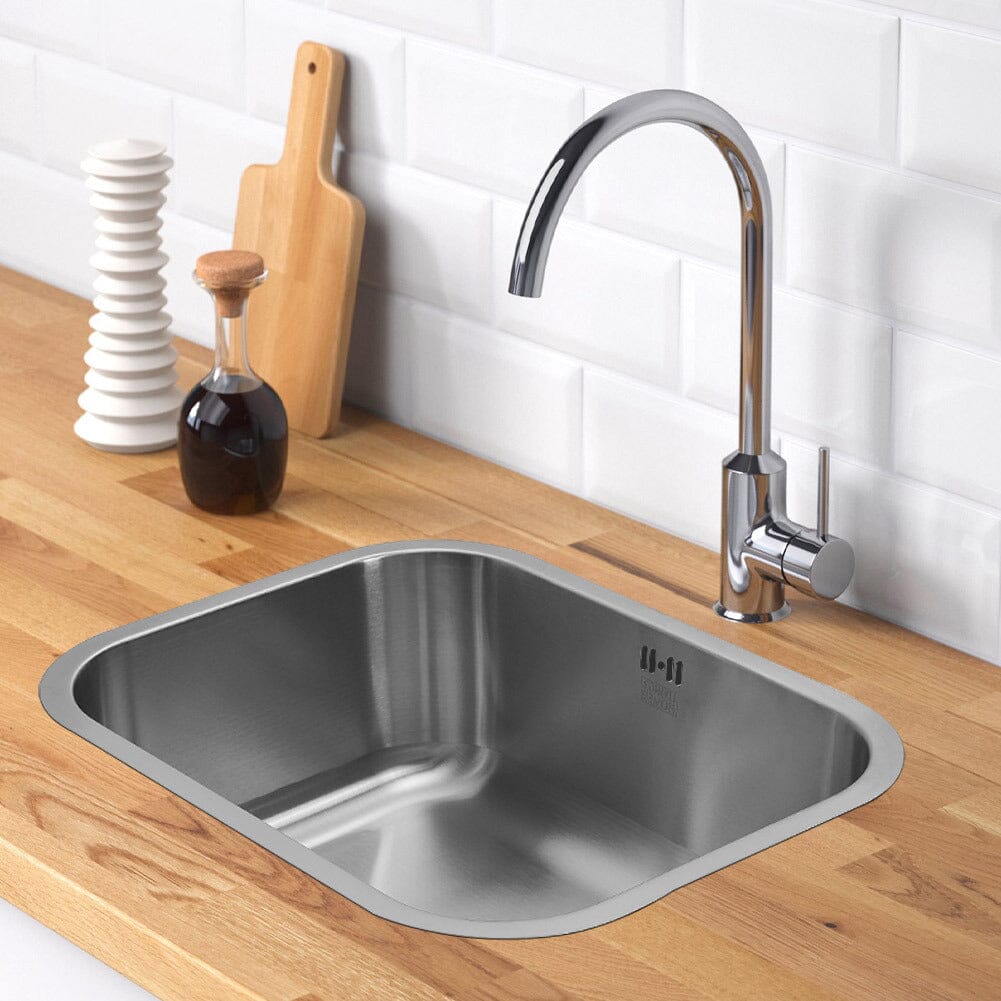 304 Stainless Steel Brushed Finish Square Stretch Sink Living and Home