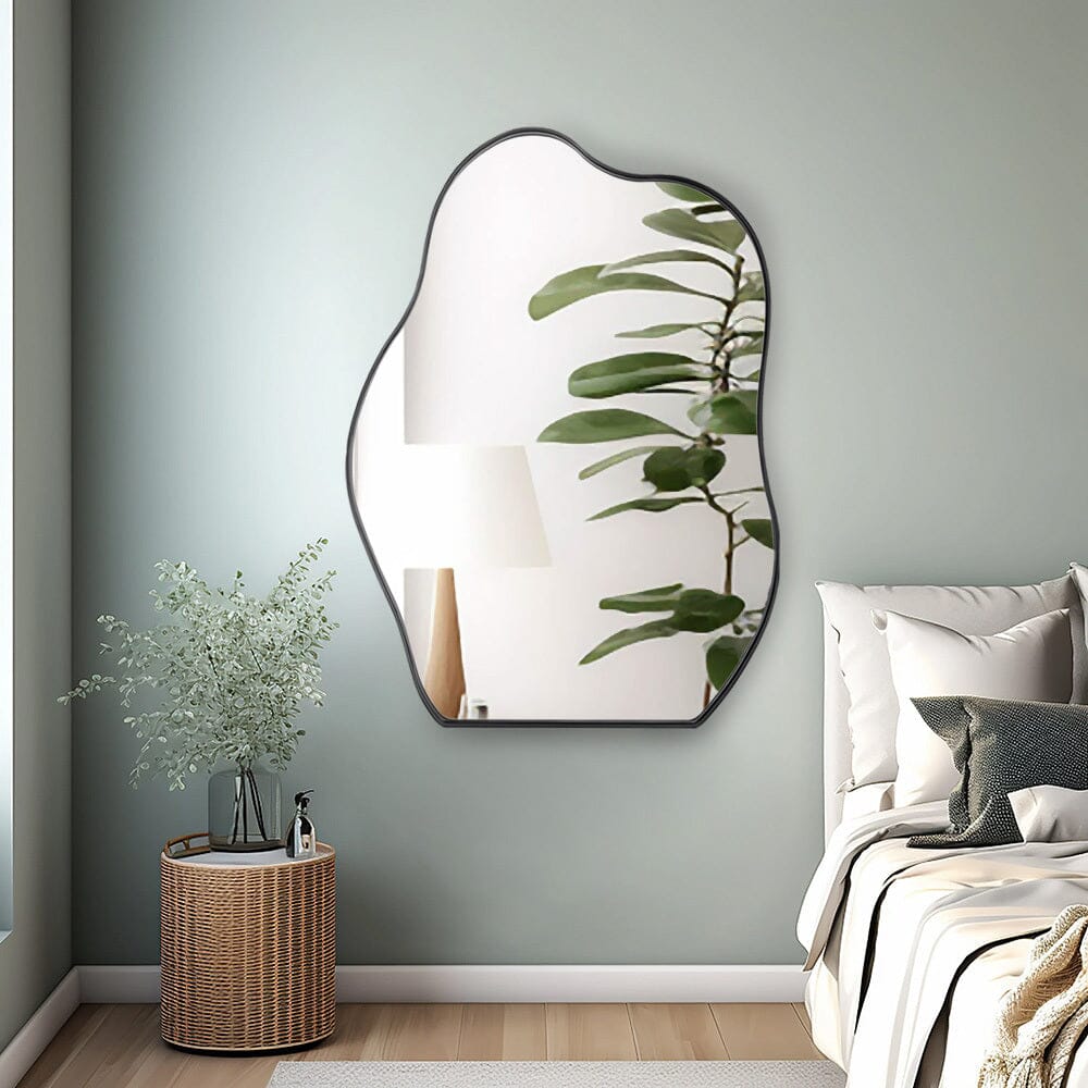 Irregular Metal Framed Wall Mirror Decorative Living and Home
