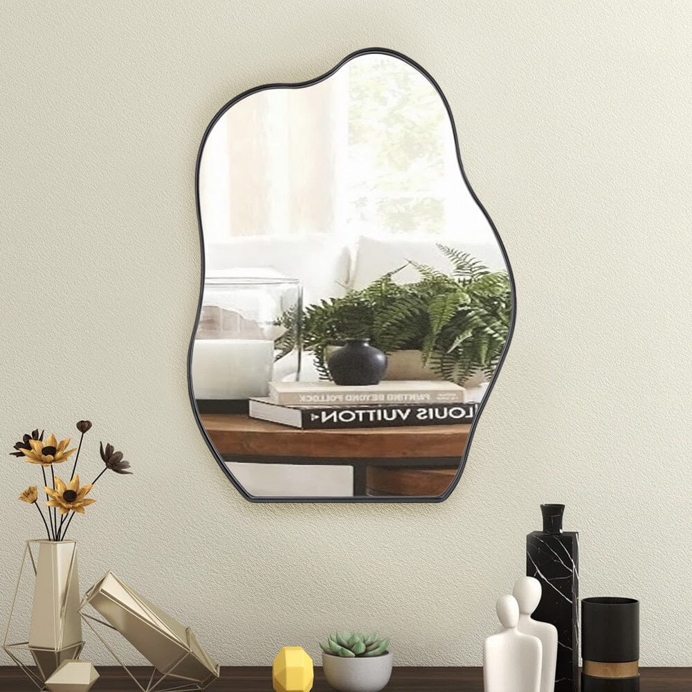 Irregular Metal Framed Wall Mirror Decorative Living and Home