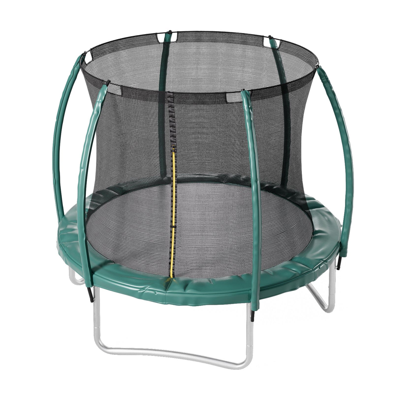 6FT/8FT/10FT/12FT/14FT Outdoor Enclosure Trampoline with Ladder in Green Living and Home