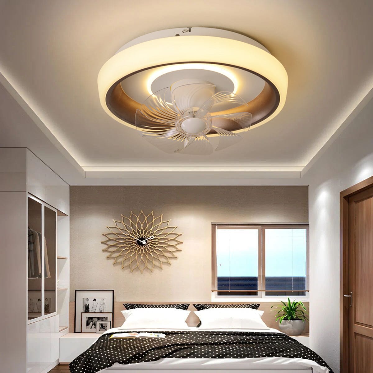 20inch Ceiling Mount LED Fan Light with 8 Blades Living and Home