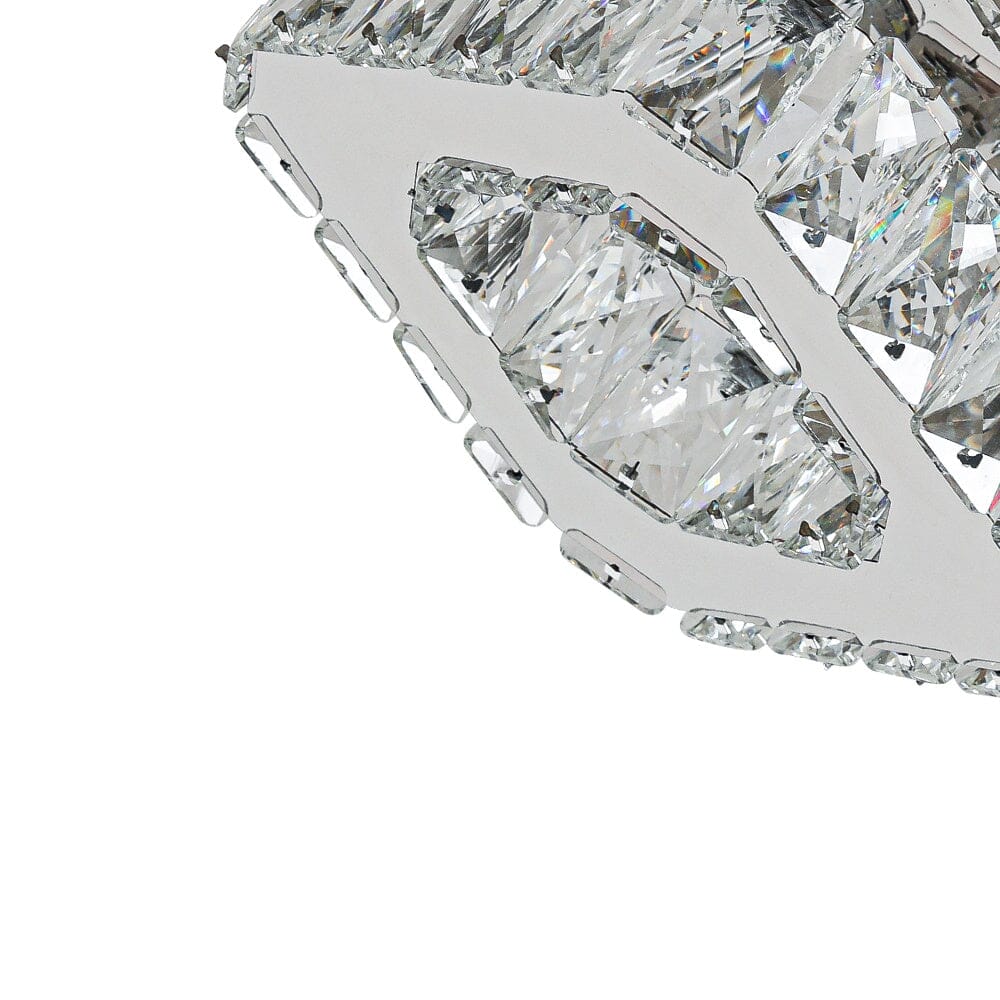 20cm Modern Square Crystal Ceiling Light Living and Home
