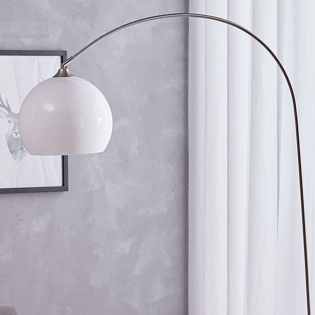 4ft-5ft Adjustable Arch LED Floor Lamp with Marble Base Floor Lamps Living and Home