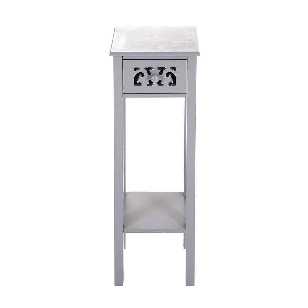 Telephone Table with Drawer Tall Slim Living Room End Table Corner Bedside Table End Table Living and Home