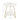 Chic 58 cm Geometric Two-Tier Round Table with Gold Frame Living and Home