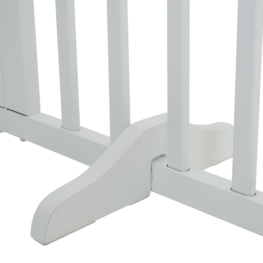 Living Room Safety Fence Wooden Folding 4-Panel Pet Gate Pet Supplies Living and Home