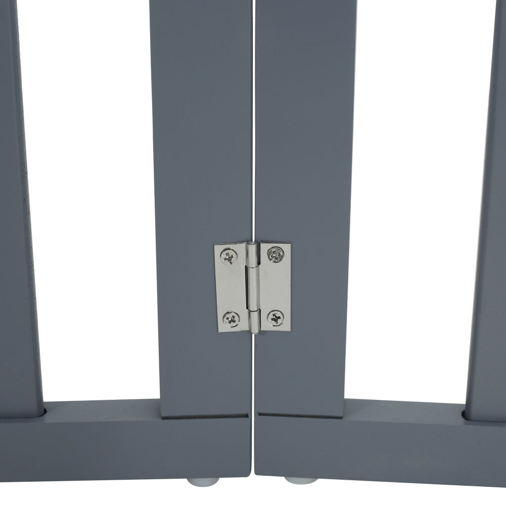 Living Room Safety Fence Wooden Folding 4-Panel Pet Gate Pet Supplies Living and Home
