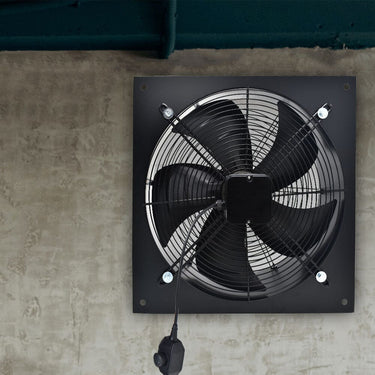 27cm H Ventilation Fan Wall-Mounted Copper Motor Exhaust Axial Fan Exhaustor Fan Living and Home 8-inch