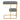 Stylish C-Shaped Two-Tier Side Table with Black Stone Pattern Living and Home