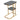 Stylish C-Shaped Two-Tier Side Table with Black Stone Pattern Living and Home