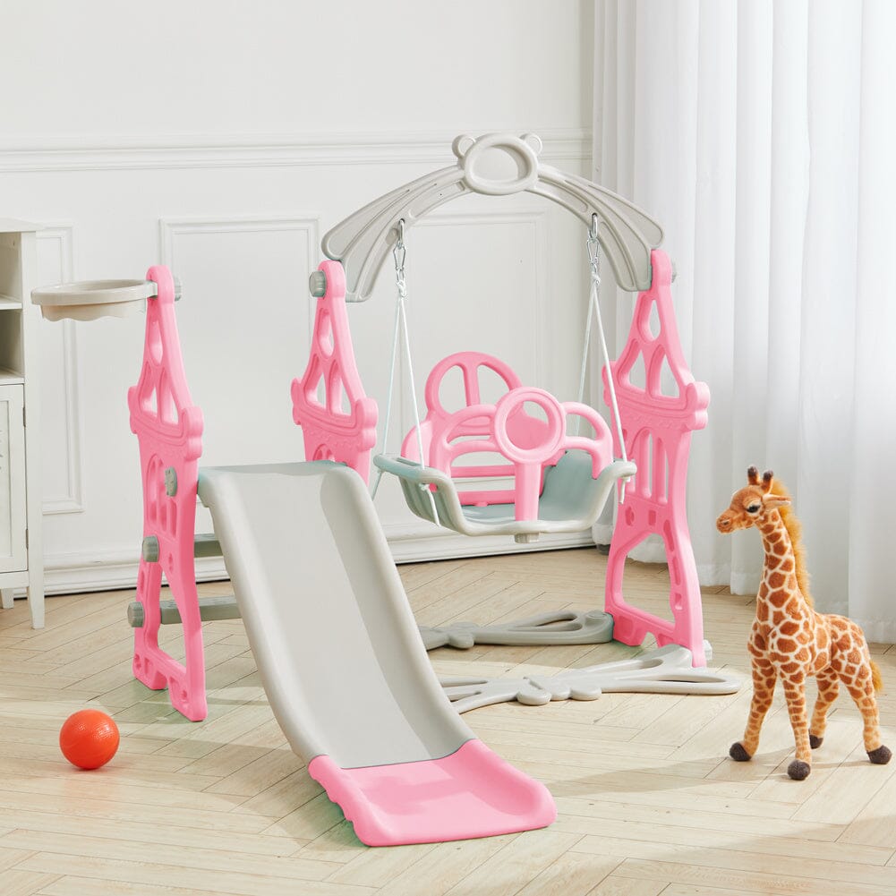 Toddler Swing and Slide Playset for Indoor and Outdoor Living and Home